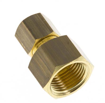 G 3/8'' x 8mm Brass Straight Compression Fitting 135 Bar DIN EN 1254-2