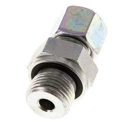 G 1/2'' Male x 10S Zinc plated Steel Straight Cutting Ring with FKM Seal 630 Bar DIN 2353