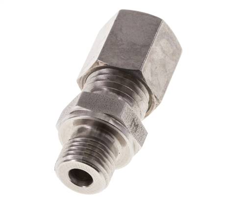 M10x1 Male x 6L Stainless steel Straight Compression Fitting 315 Bar DIN 2353