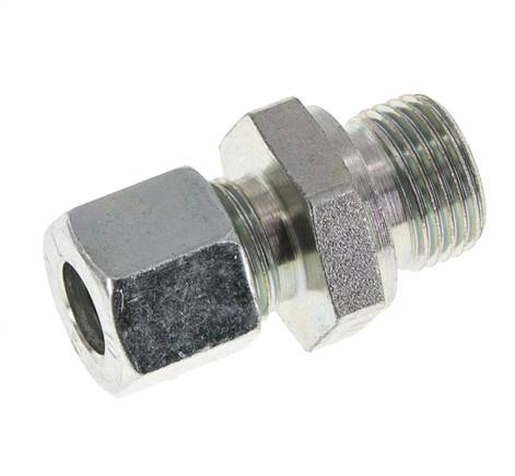 M18x1.5 Male x 10L Zinc plated Steel Straight Cutting Ring 315 Bar DIN 2353