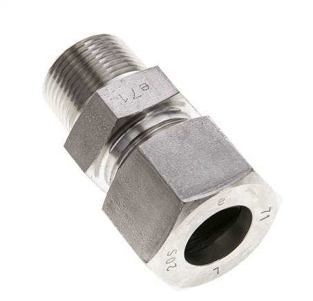 3/4'' NPT Male x 20S Stainless steel Straight Cutting Ring 400 Bar DIN 2353
