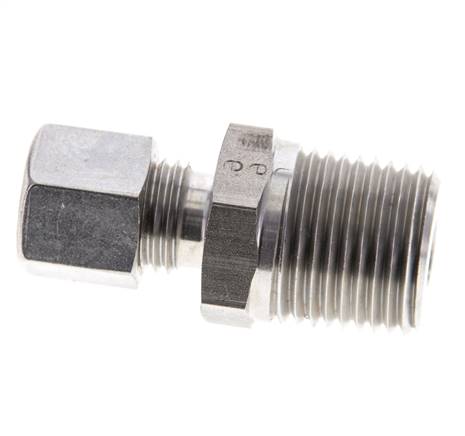 1/2'' NPT Male x 8L Stainless steel Straight Compression Fitting 315 Bar DIN 2353