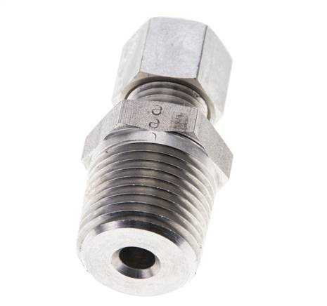 1/2'' NPT Male x 8L Stainless steel Straight Compression Fitting 315 Bar DIN 2353