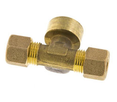 G 1/2'' x 10mm Brass Tee Compression Fitting 95 Bar DIN EN 1254-2