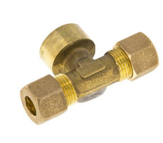 G 1/2'' x 10mm Brass Tee Compression Fitting 95 Bar DIN EN 1254-2