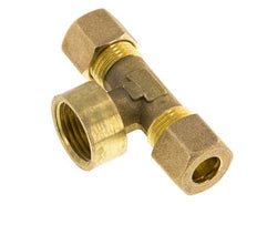 G 1/2'' x 10mm Brass Tee Compression Fitting 95 Bar DIN EN 1254-2