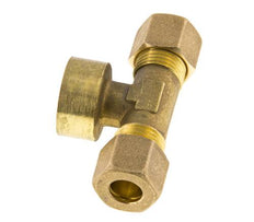 G 1/2'' x 10mm Brass Tee Compression Fitting 95 Bar DIN EN 1254-2