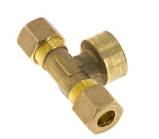 G 1/2'' x 10mm Brass Tee Compression Fitting 95 Bar DIN EN 1254-2