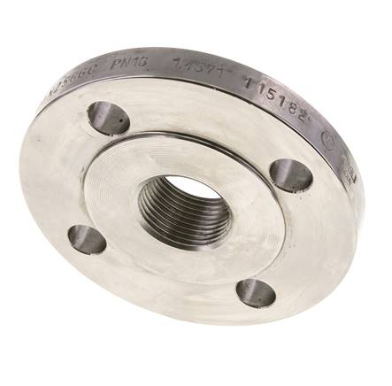 Threaded Flange DN25-PN16 Rp 1'' Stainless Steel 1.4571 DIN 2566