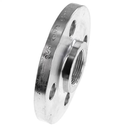 Threaded Flange DN32-PN16 Rp 1-1/4'' Zinc-Plated Steel DIN 2566