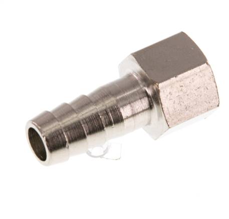 G 1/8'' x 9mm Nickel plated Brass Hose barb 16 Bar [5 Pieces]