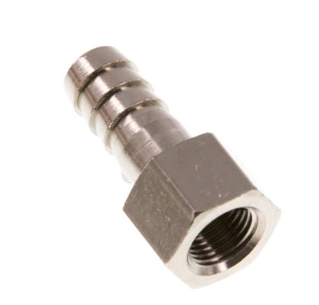 G 1/8'' x 9mm Nickel plated Brass Hose barb 16 Bar [5 Pieces]