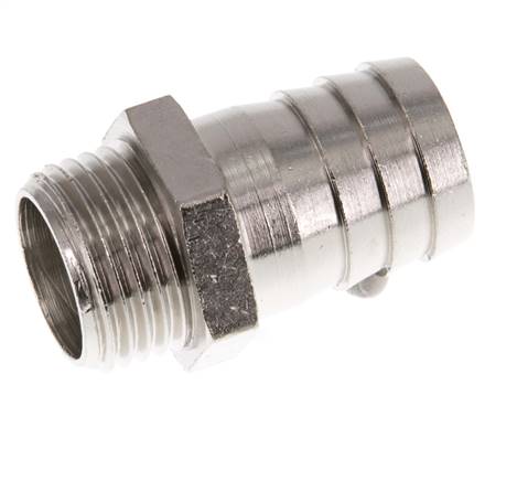 G 1/2'' Male x 19mm Nickel plated Brass Hose barb 16 Bar