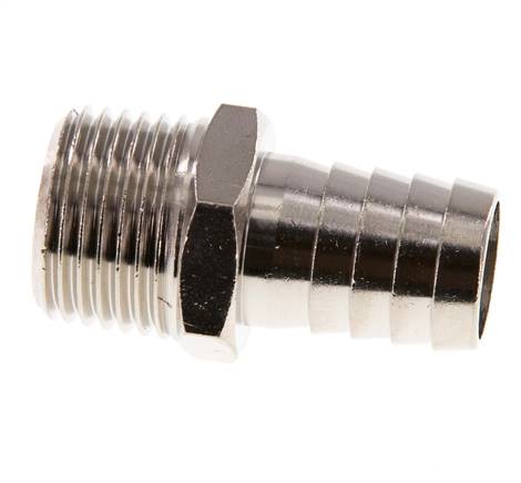 R 1/2'' Male x 16mm Nickel plated Brass Hose barb 16 Bar