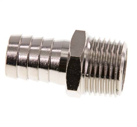 R 1/2'' Male x 16mm Nickel plated Brass Hose barb 16 Bar