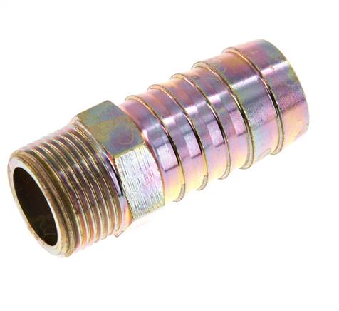 G 3/4'' Male x 25mm Zinc plated Steel Hose barb 25 Bar