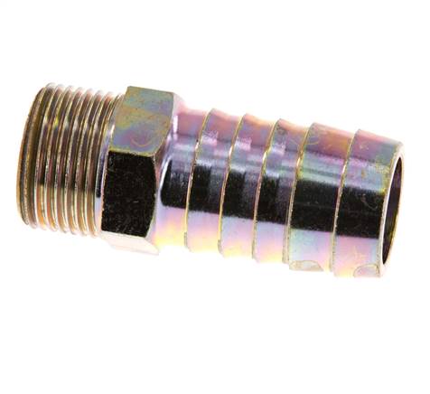 G 3/4'' Male x 25mm Zinc plated Steel Hose barb 25 Bar