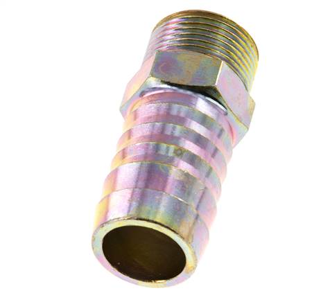 G 3/4'' Male x 25mm Zinc plated Steel Hose barb 25 Bar