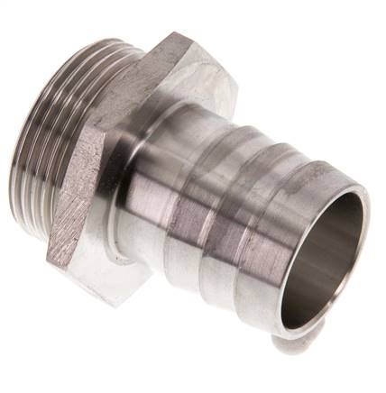 G 1 1/4'' Male x 32mm Stainless steel Hose barb 40 Bar