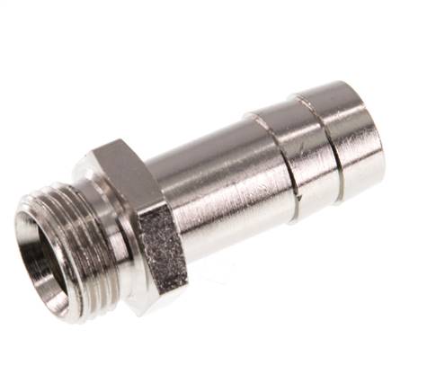 G 3/8'' Male x 13mm Nickel plated Brass Hose barb 16 Bar [2 Pieces]