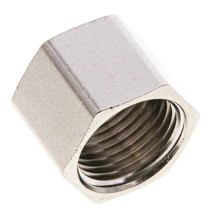 9mm (G1/4'') Nickel-plated Brass Union Nut L15.5mm [5 Pieces]