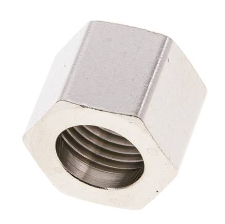 9mm (G1/4'') Nickel-plated Brass Union Nut L15.5mm [5 Pieces]