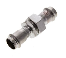 Union Press Fitting - 22mm Female - Stainless Steel Flat Sealing