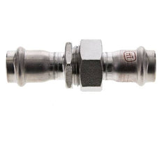 Union Press Fitting - 22mm Female - Stainless Steel Flat Sealing