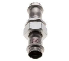 Union Press Fitting - 22mm Female - Stainless Steel Flat Sealing