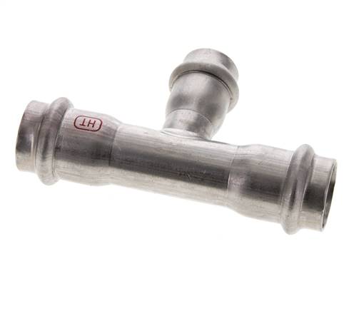 Tee Press Fitting - 18mm Female & 22mm - Stainless Steel