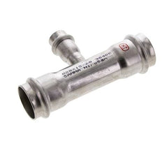 Tee Press Fitting - 15mm Female & 28mm - Stainless Steel