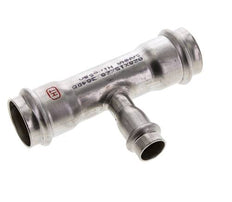 Tee Press Fitting - 15mm Female & 28mm - Stainless Steel