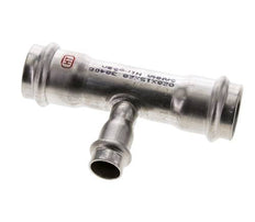 Tee Press Fitting - 15mm Female & 28mm - Stainless Steel