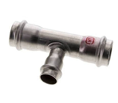 Tee Press Fitting - 18mm Female & 28mm - Stainless Steel