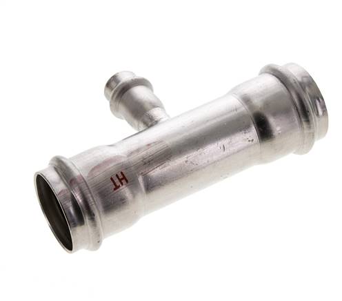 Tee Press Fitting - 15mm Female & 35mm - Stainless Steel