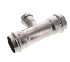 Tee Press Fitting - 28mm Female & 42mm - Stainless Steel