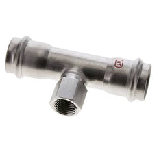 Tee Press Fitting - 28mm Female & Rp 1/2'' Female - Stainless Steel