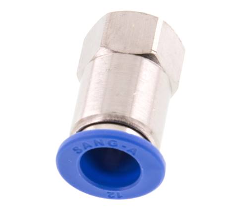 12mm x G1/4'' Push-in Fitting with Female Threads Brass/PA 66 NBR [2 Pieces]