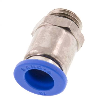 10mm x G1/4'' Push-in Fitting with Male Threads Brass/PA 66 NBR [2 Pieces]