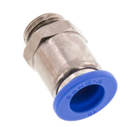 10mm x G1/4'' Push-in Fitting with Male Threads Brass/PA 66 NBR [2 Pieces]