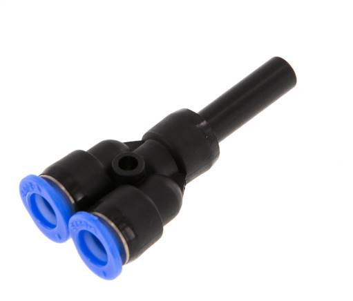 6mm x 6mm Y Push-in Fitting with Plug-in PBT NBR Compact Design [2 Pieces]