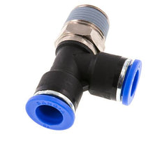 10mm x R3/8'' Right Angle Tee Push-in Fitting with Male Threads Brass/PA 66 NBR Rotatable