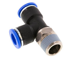 10mm x R3/8'' Right Angle Tee Push-in Fitting with Male Threads Brass/PA 66 NBR Rotatable