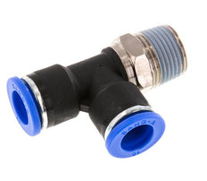 10mm x R3/8'' Right Angle Tee Push-in Fitting with Male Threads Brass/PA 66 NBR Rotatable