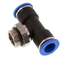 10mm x G3/8'' Inline Tee Push-in Fitting with Male Threads Brass/PA 66 NBR Rotatable