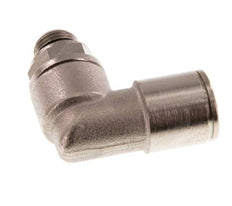 10mm x G1/8'' 90deg Elbow Push-in Fitting with Male Threads Brass NBR Rotatable