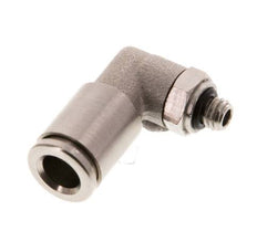 6mm x M 5 90deg Elbow Push-in Fitting with Male Threads Brass NBR Rotatable [2 Pieces]
