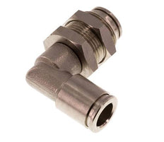 8mm 90deg Elbow Push-in Fitting Brass NBR Bulkhead