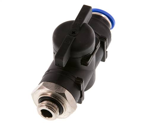 2-Way Straight Ball Valve 10 mm - G1/4'' Plastic/Brass