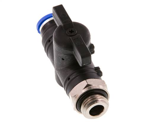 2-Way Straight Ball Valve 8 mm - G1/4'' Plastic/Brass